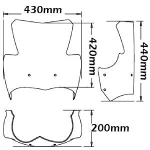 Parabrisas alto BMW k 1200-1300 r 04-15